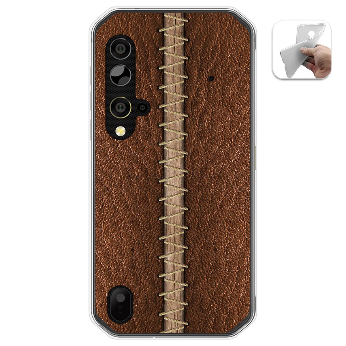 Funda Gel Tpu para Blackview BV9900 / BV9900 PRO diseño Cuero 01 Dibujos
