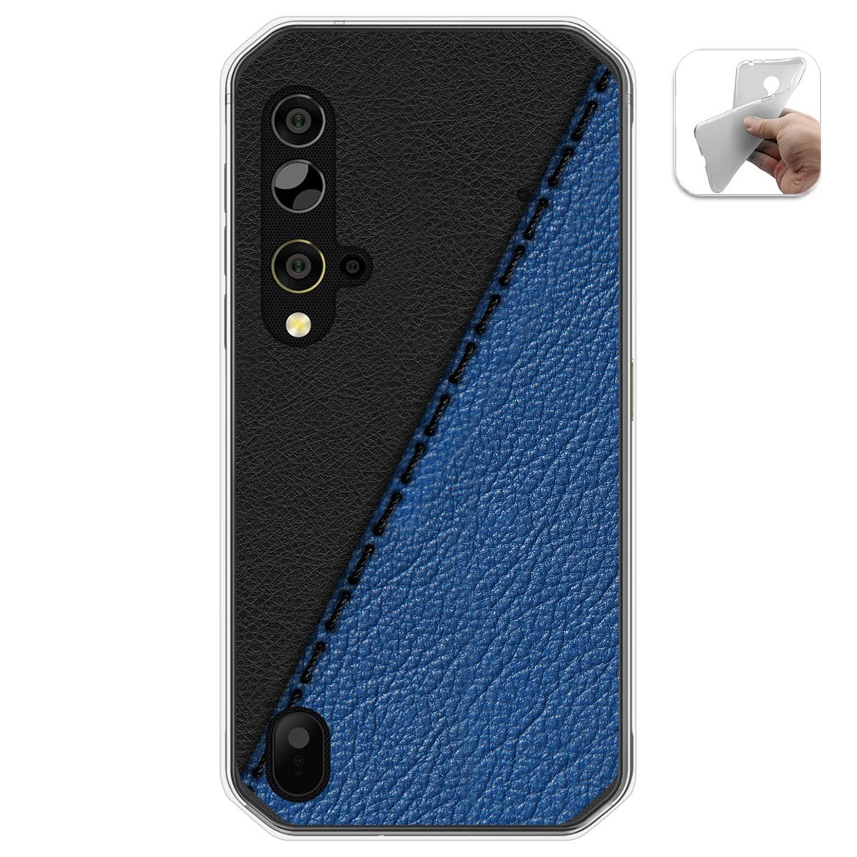 Funda Gel Tpu para Blackview BV9900 / BV9900 PRO diseño Cuero 02 Dibujos