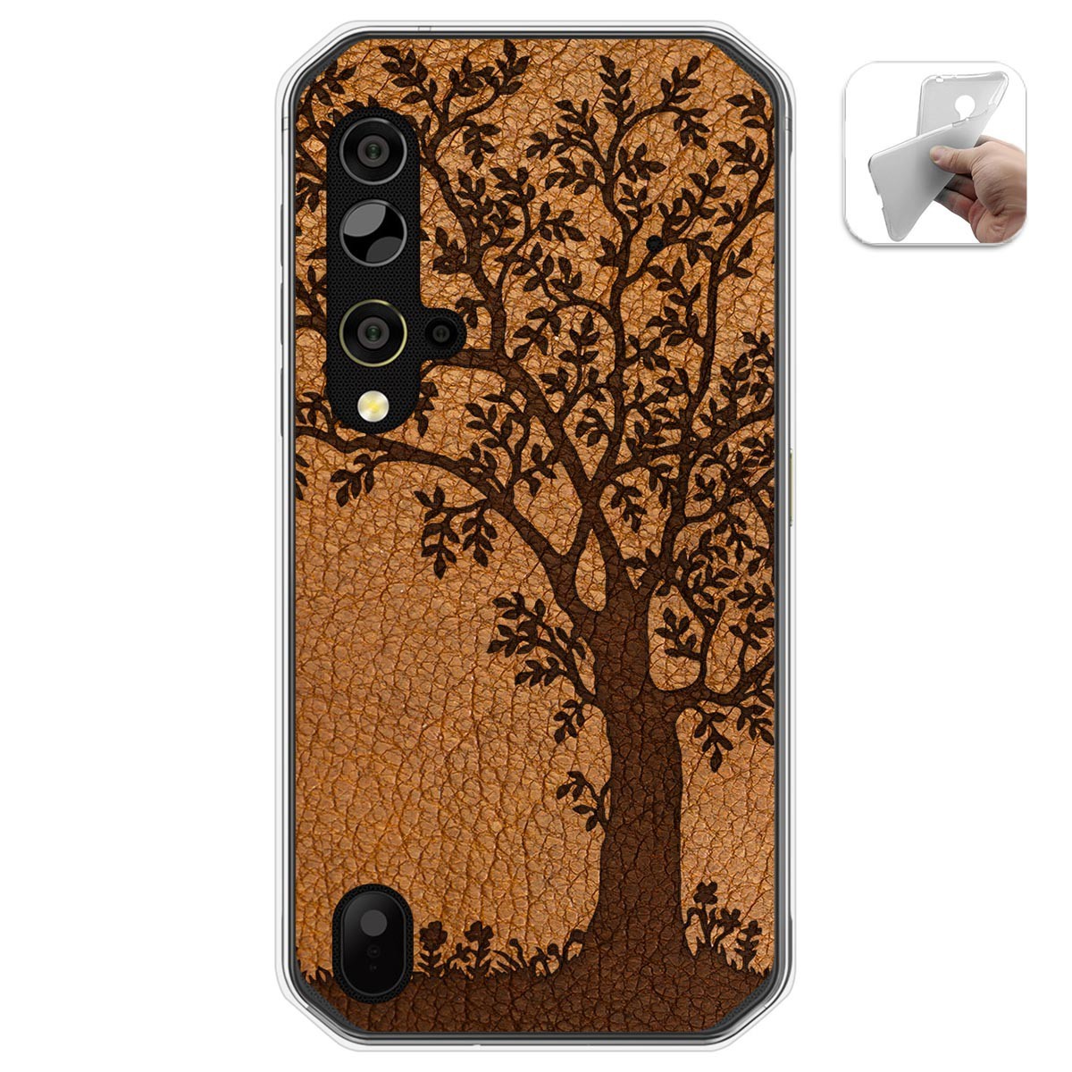 Funda Gel Tpu para Blackview BV9900 / BV9900 PRO diseño Cuero 03 Dibujos