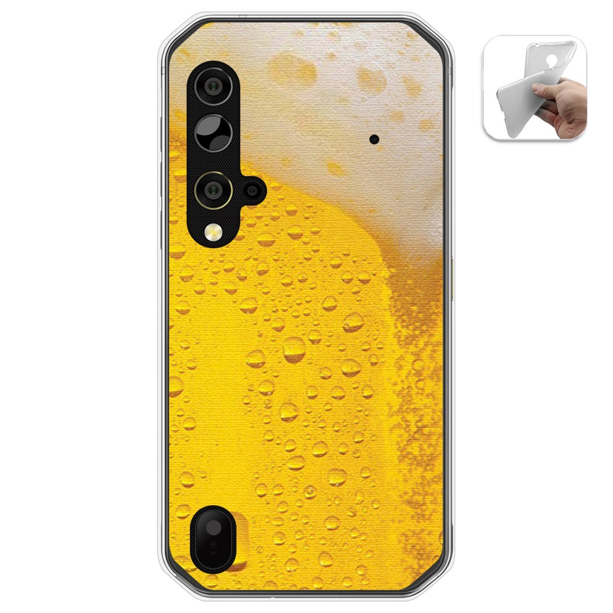 Funda Gel Tpu para Blackview BV9900 / BV9900 PRO diseño Cerveza Dibujos