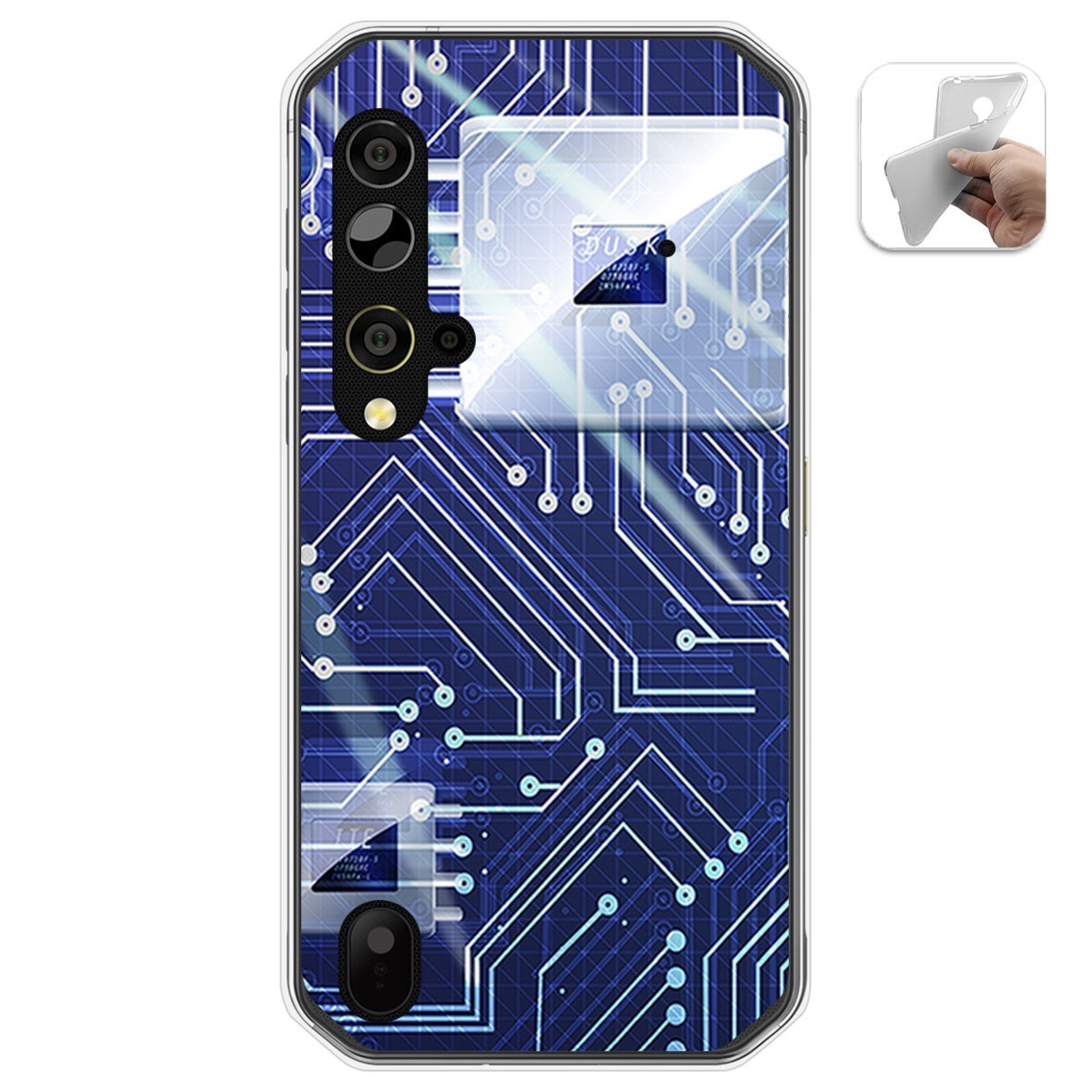 Funda Gel Tpu para Blackview BV9900 / BV9900 PRO diseño Circuito Dibujos