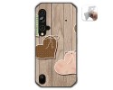 Funda Gel Tpu para Blackview BV9900 / BV9900 PRO diseño Corazones Madera Dibujos