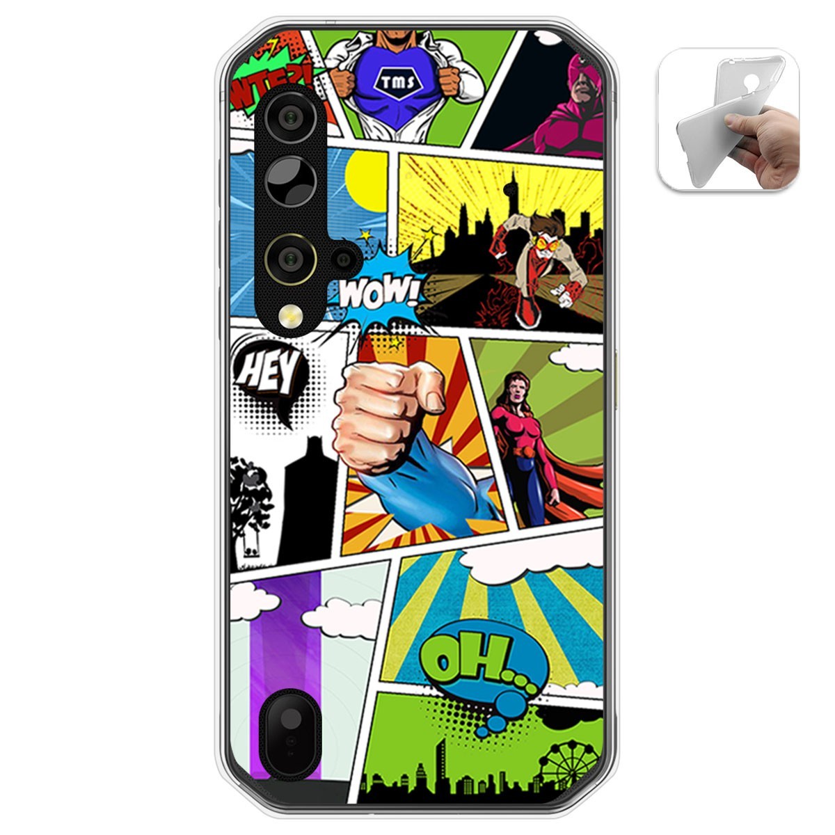 Funda Gel Tpu para Blackview BV9900 / BV9900 PRO diseño Comic Dibujos