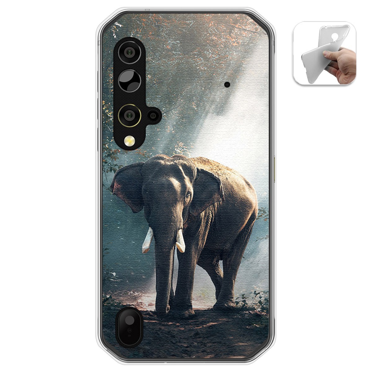 Funda Gel Tpu para Blackview BV9900 / BV9900 PRO diseño Elefante Dibujos