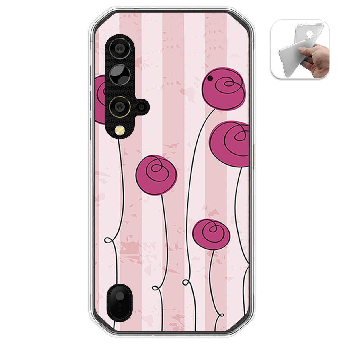 Funda Gel Tpu para Blackview BV9900 / BV9900 PRO diseño Flores Vintage Dibujos