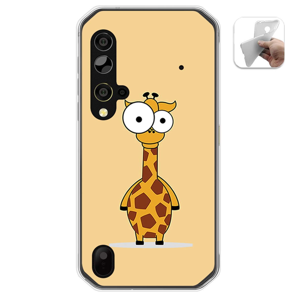 Funda Gel Tpu para Blackview BV9900 / BV9900 PRO diseño Jirafa Dibujos
