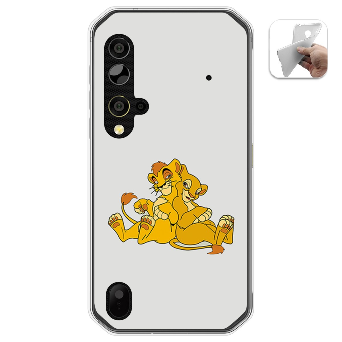 Funda Gel Tpu para Blackview BV9900 / BV9900 PRO diseño Leones Dibujos