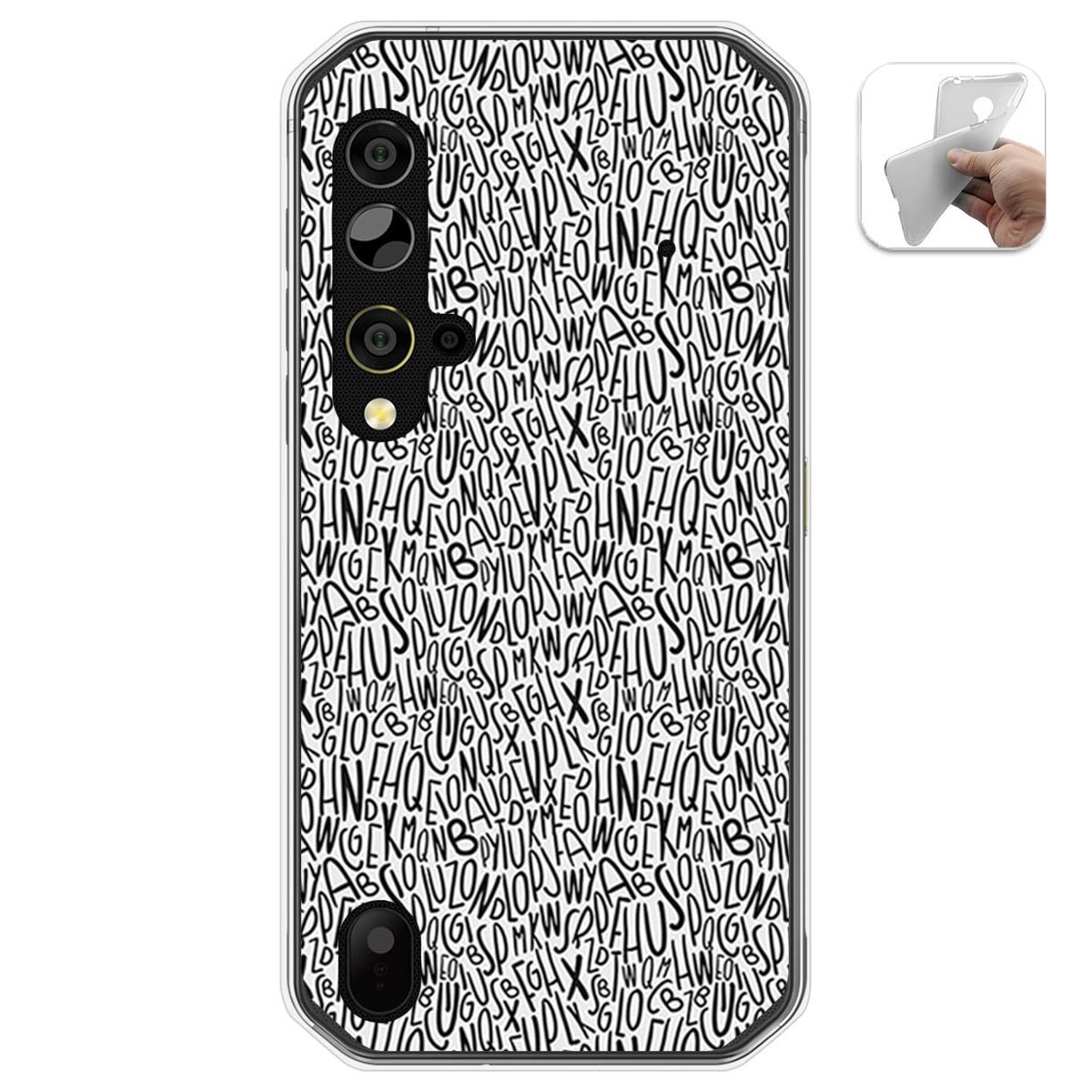 Funda Gel Tpu para Blackview BV9900 / BV9900 PRO diseño Letras Dibujos