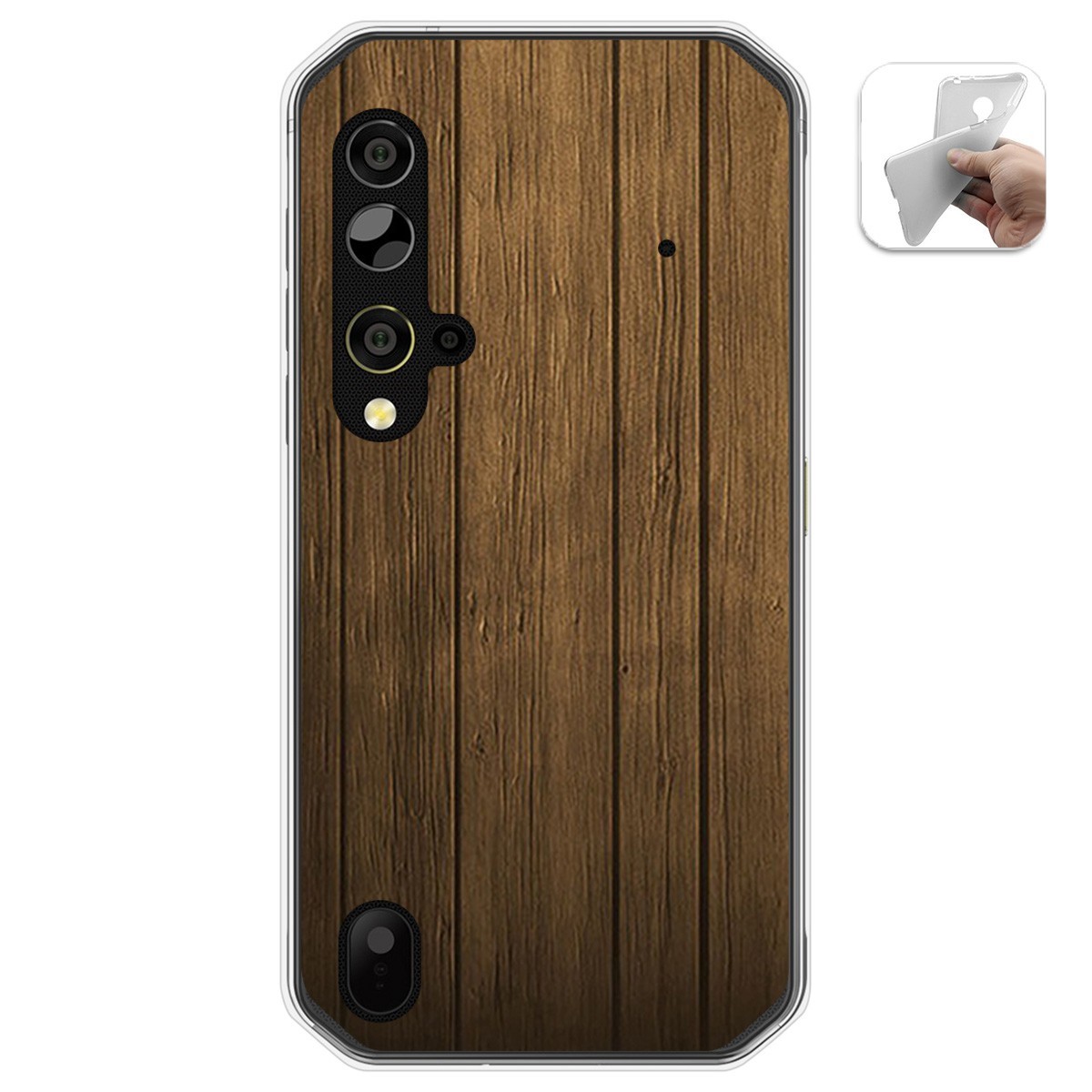 Funda Gel Tpu para Blackview BV9900 / BV9900 PRO diseño Madera Dibujos