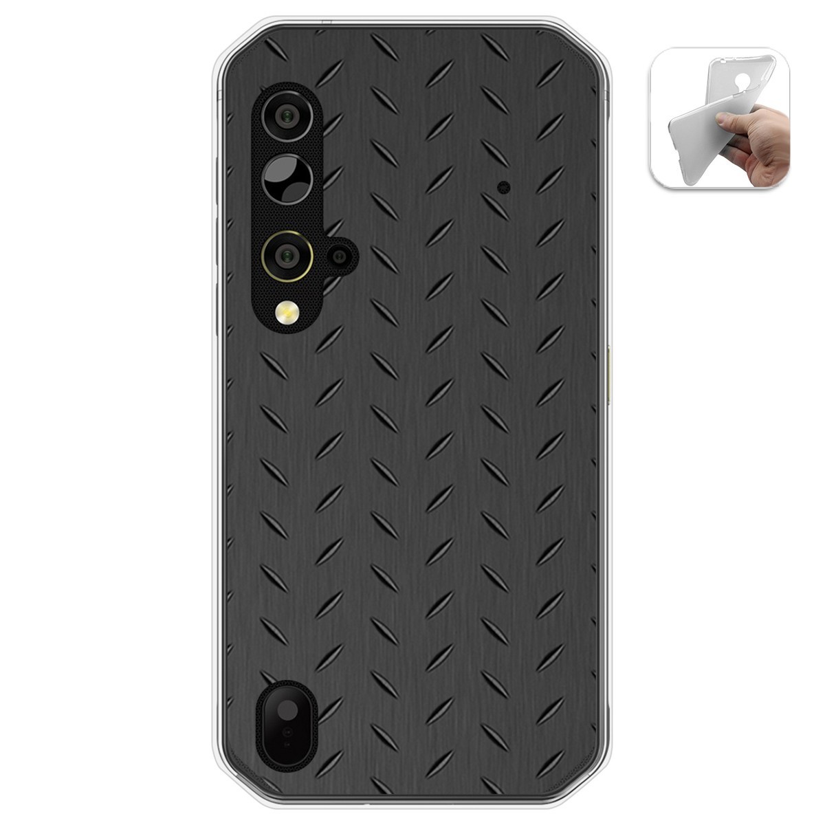 Funda Gel Tpu para Blackview BV9900 / BV9900 PRO diseño Metal Dibujos