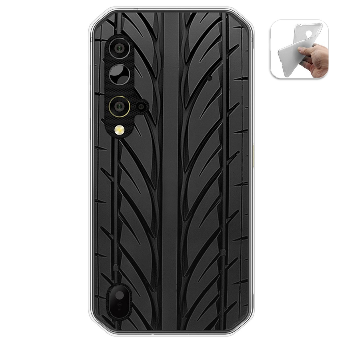 Funda Gel Tpu para Blackview BV9900 / BV9900 PRO diseño Neumatico Dibujos