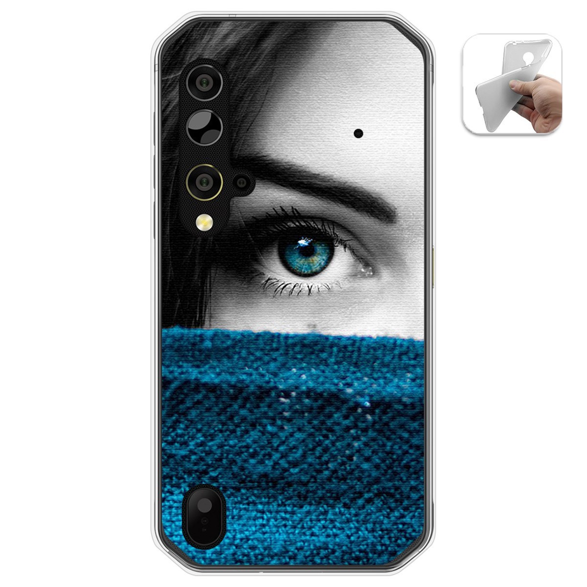 Funda Gel Tpu para Blackview BV9900 / BV9900 PRO diseño Ojo Dibujos