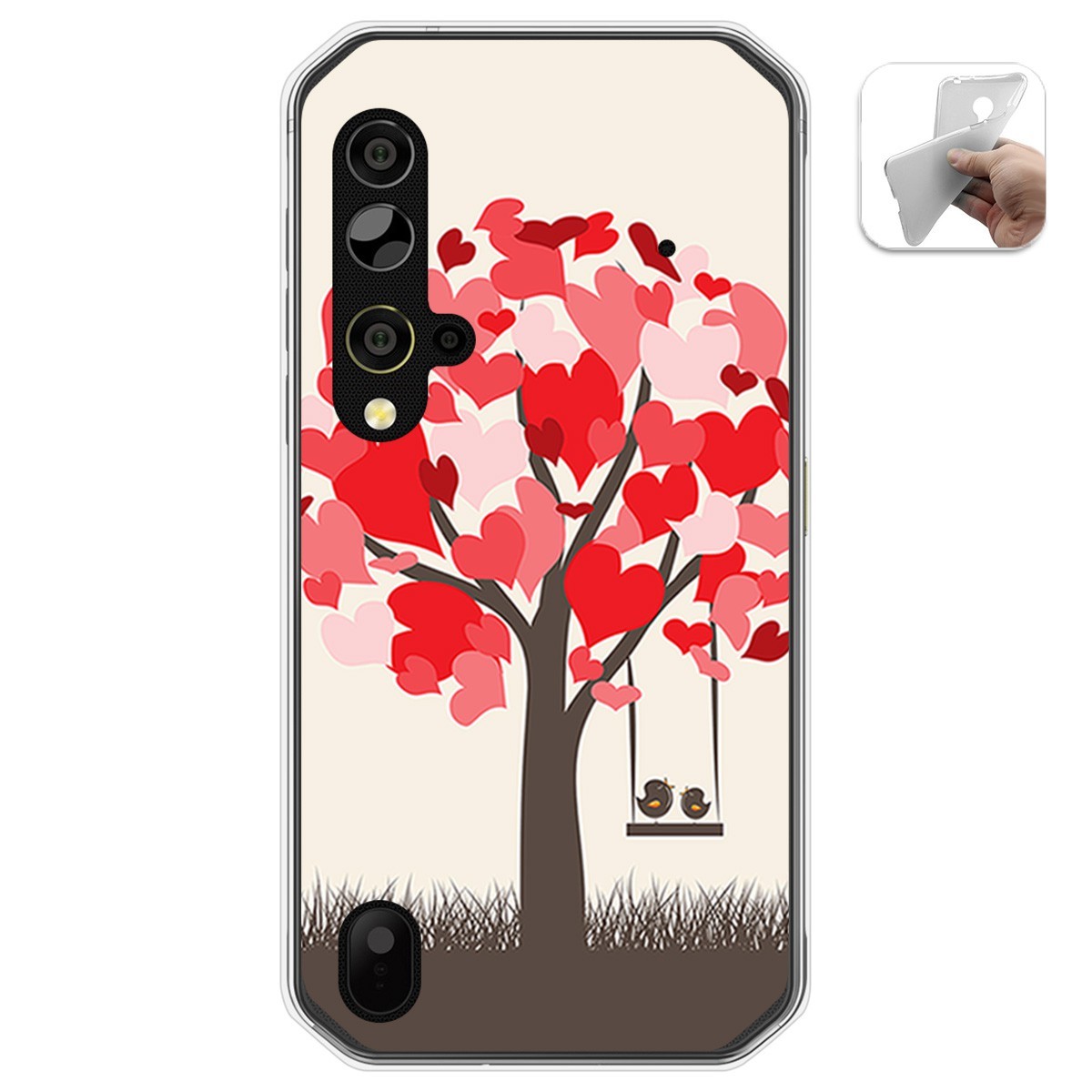 Funda Gel Tpu para Blackview BV9900 / BV9900 PRO diseño Pajaritos Dibujos