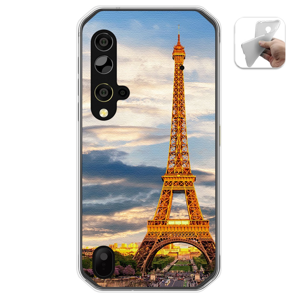 Funda Gel Tpu para Blackview BV9900 / BV9900 PRO diseño Paris Dibujos