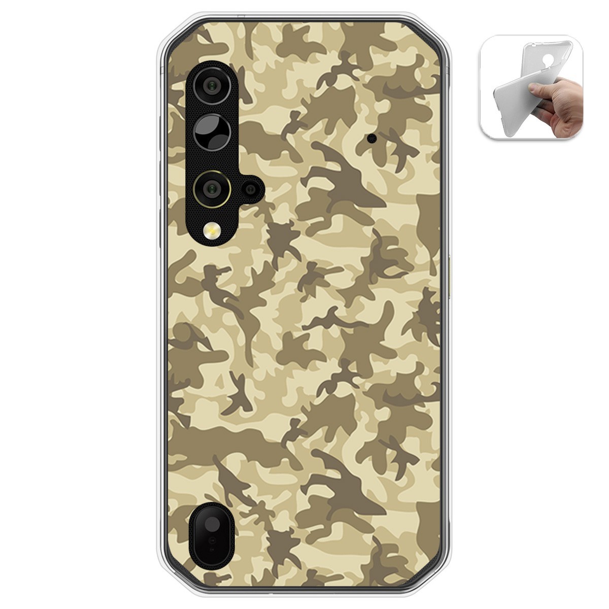Funda Gel Tpu para Blackview BV9900 / BV9900 PRO diseño Sand Camuflaje Dibujos