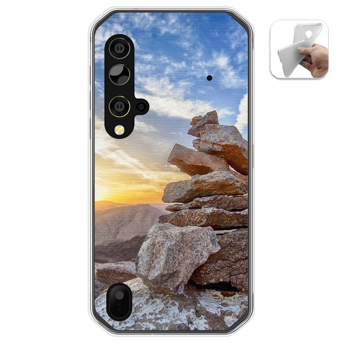 Funda Gel Tpu para Blackview BV9900 / BV9900 PRO diseño Sunset Dibujos