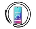 Funda Colgante Transparente para Realme C3 con Cordon Negro