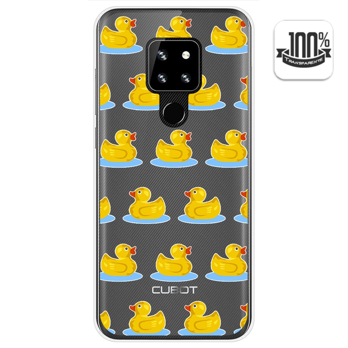 Funda Gel Transparente para Cubot P30 diseño Pato Dibujos