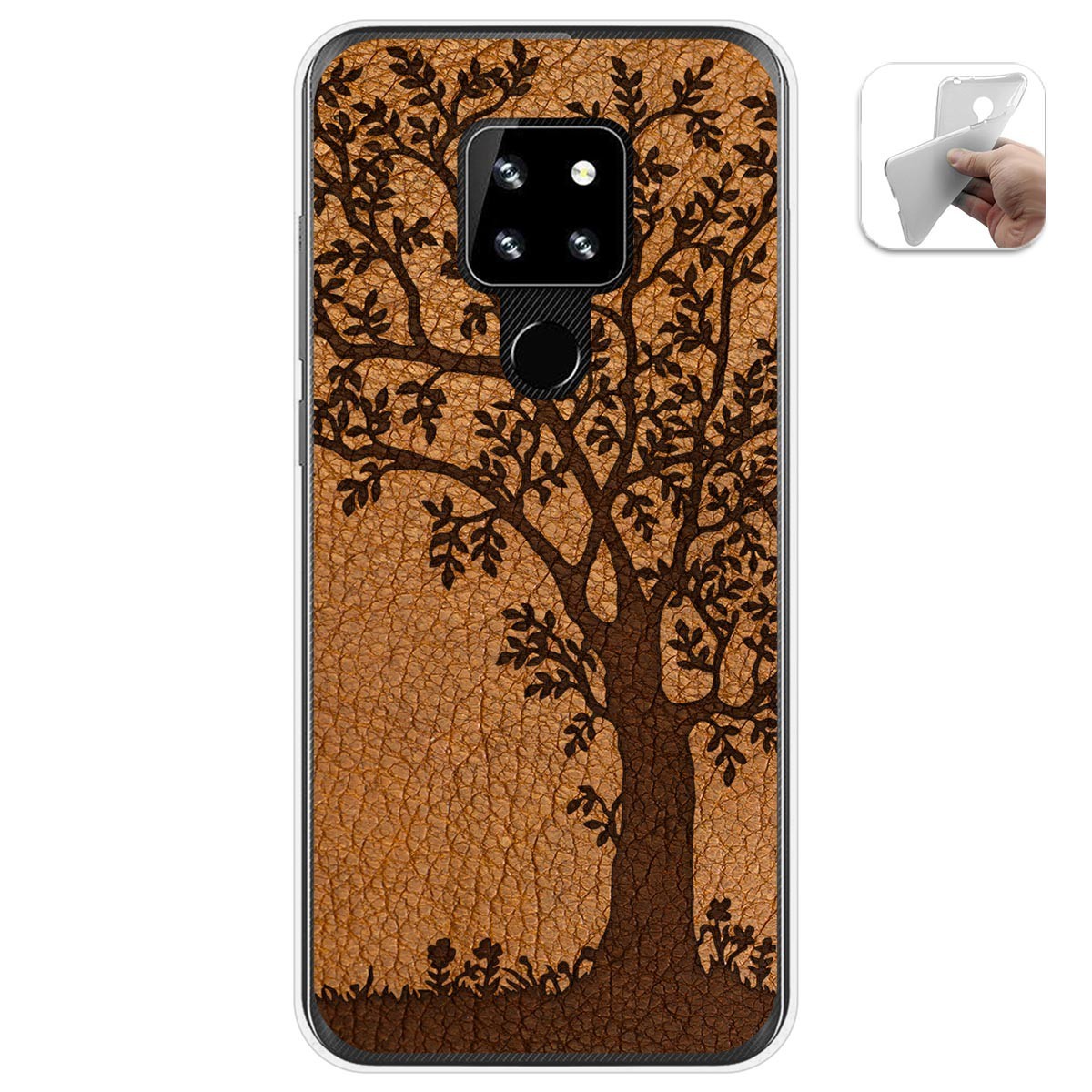 Funda Gel Tpu para Cubot P30 diseño Cuero 03 Dibujos