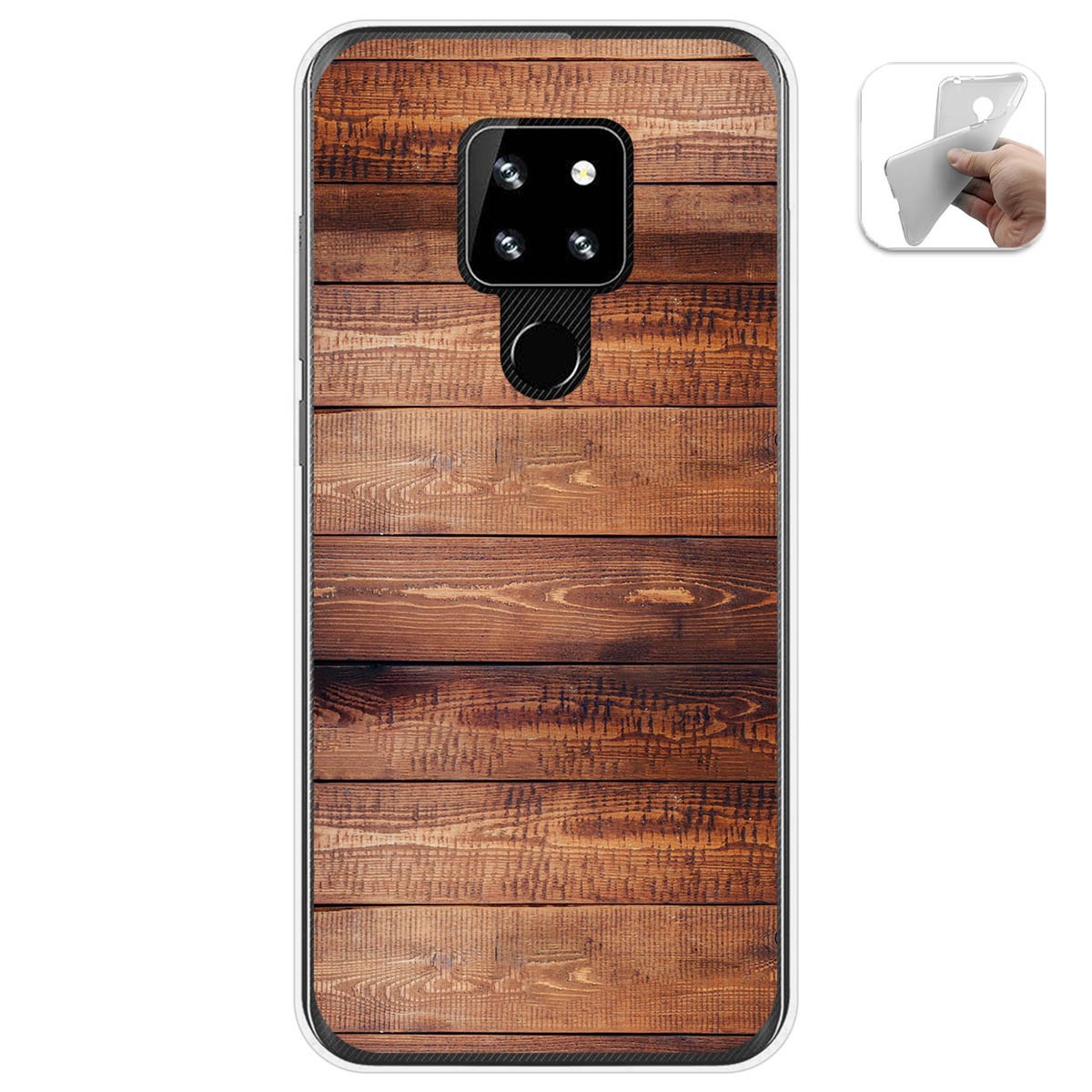 Funda Gel Tpu para Cubot P30 diseño Madera 02 Dibujos