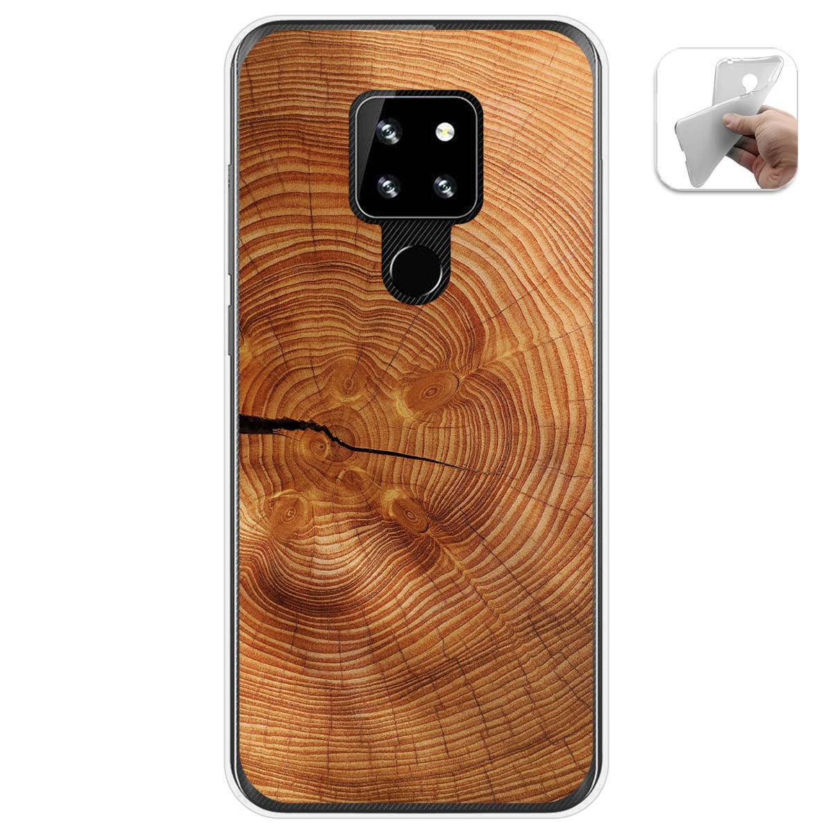 Funda Gel Tpu para Cubot P30 diseño Madera 04 Dibujos