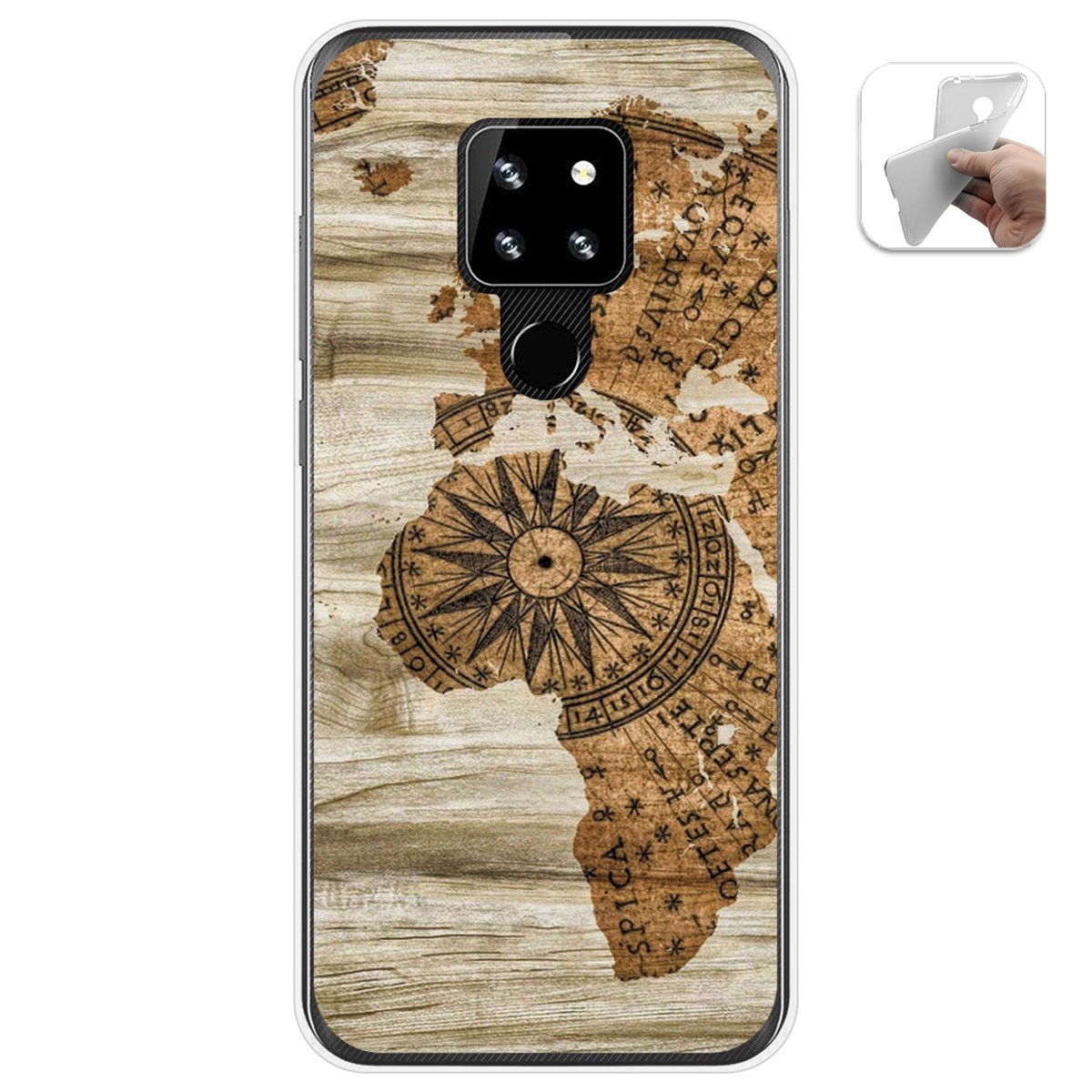 Funda Gel Tpu para Cubot P30 diseño Madera 07 Dibujos
