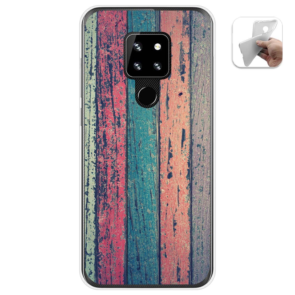 Funda Gel Tpu para Cubot P30 diseño Madera 10 Dibujos