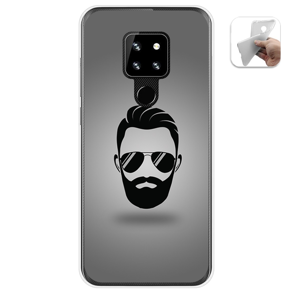 Funda Gel Tpu para Cubot P30 diseño Barba Dibujos