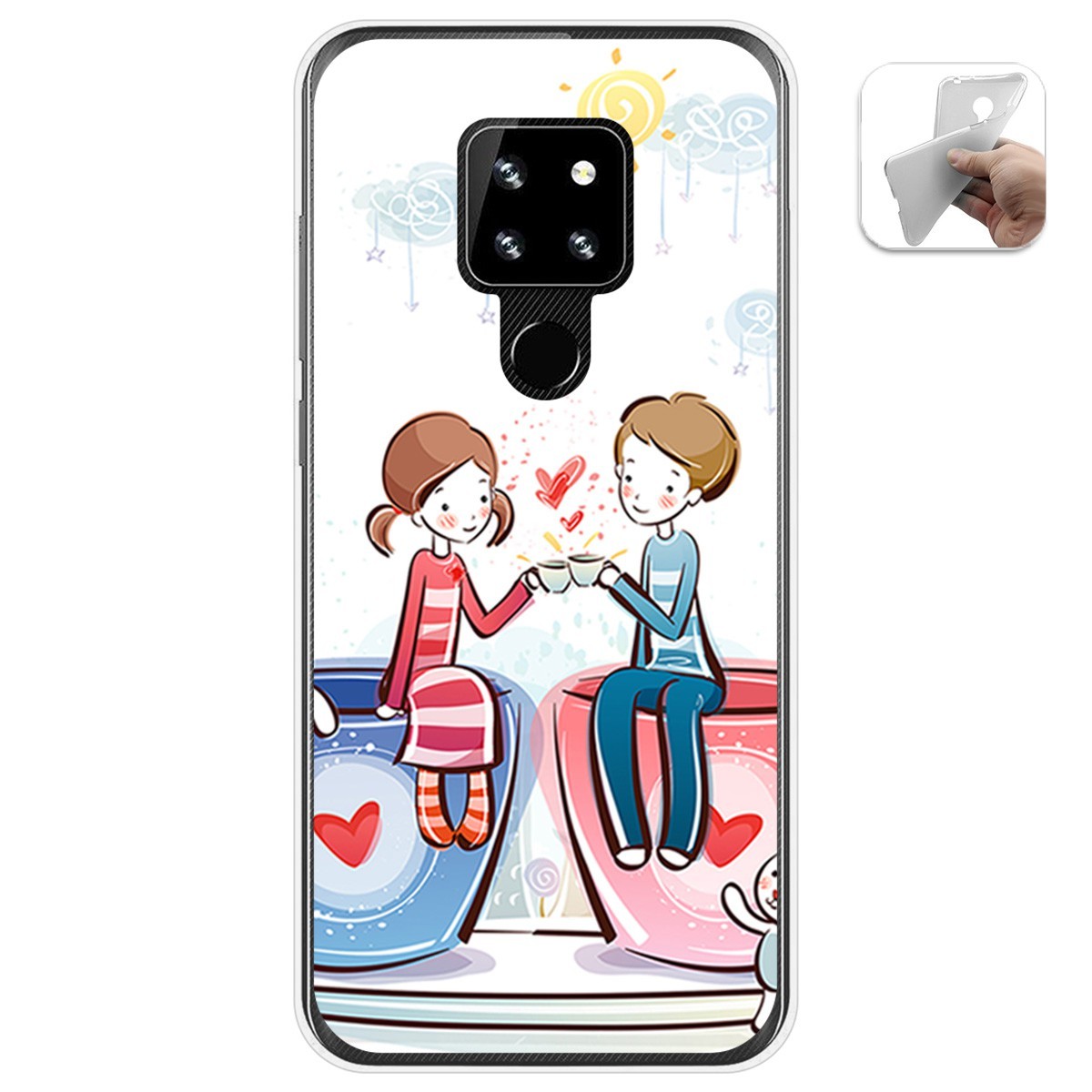 Funda Gel Tpu para Cubot P30 diseño Café Dibujos