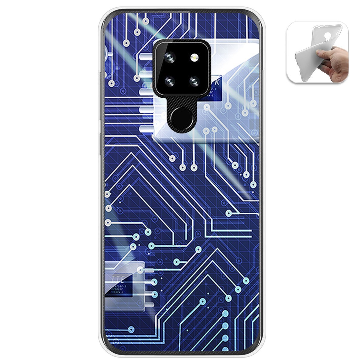 Funda Gel Tpu para Cubot P30 diseño Circuito Dibujos