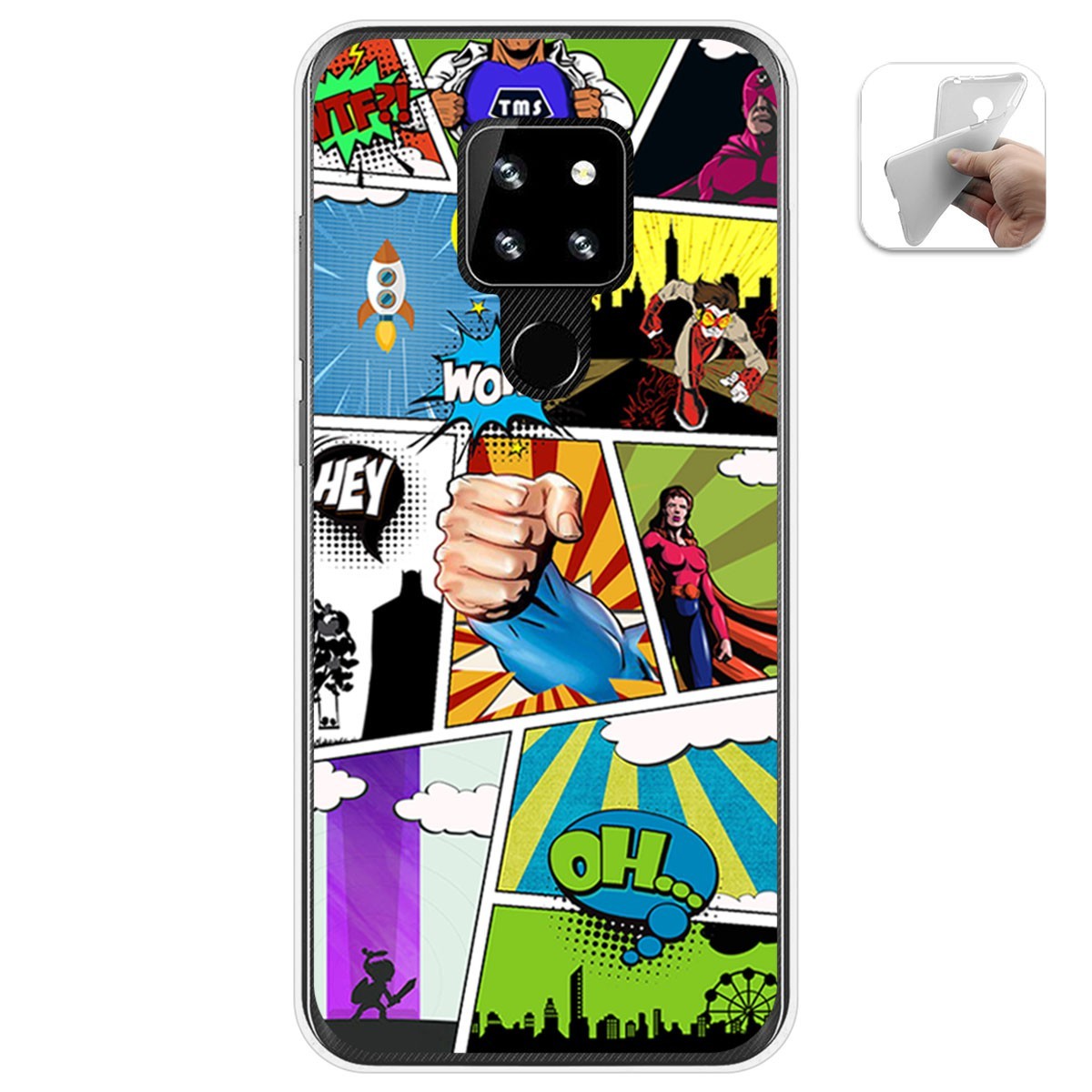 Funda Gel Tpu para Cubot P30 diseño Comic Dibujos