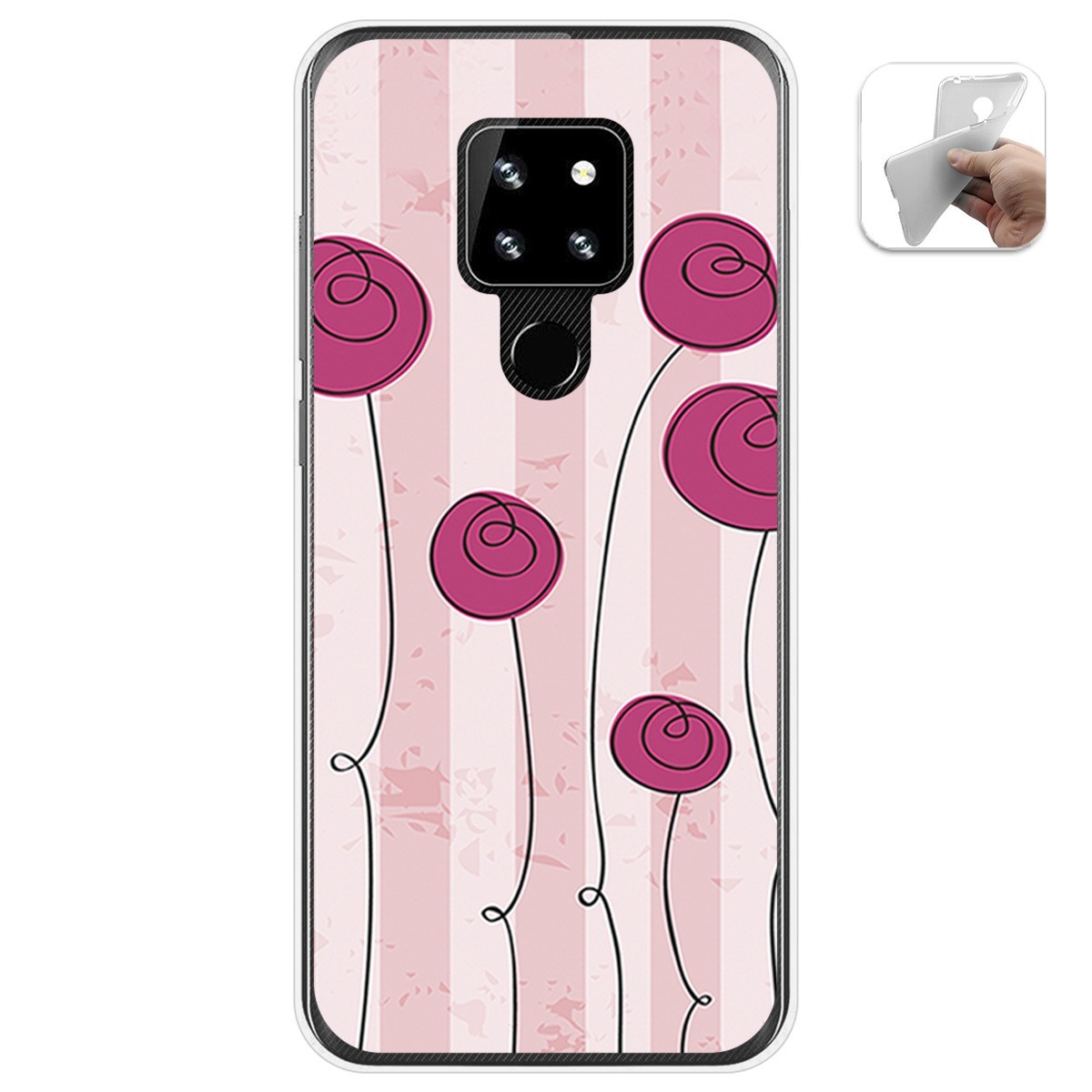 Funda Gel Tpu para Cubot P30 diseño Flores Vintage Dibujos
