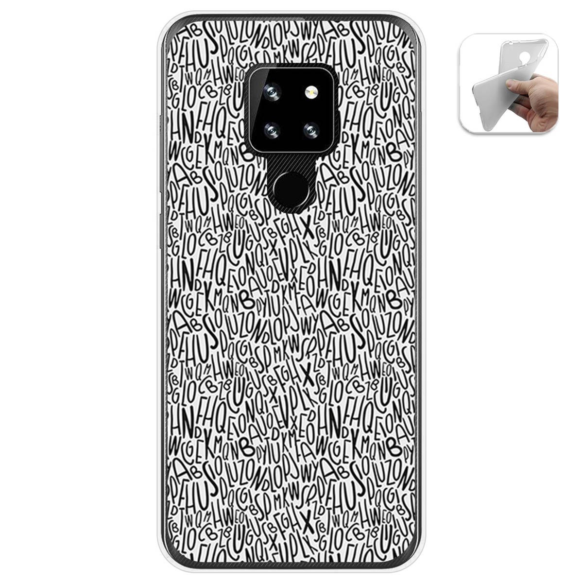 Funda Gel Tpu para Cubot P30 diseño Letras Dibujos
