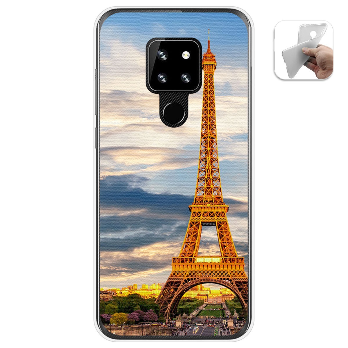 Funda Gel Tpu para Cubot P30 diseño Paris Dibujos
