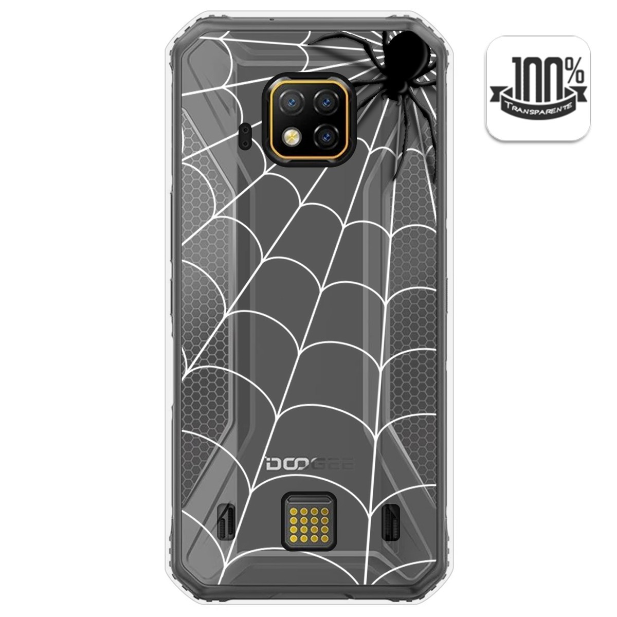 Funda Gel Transparente para Doogee S95 Pro diseño Araña Dibujos