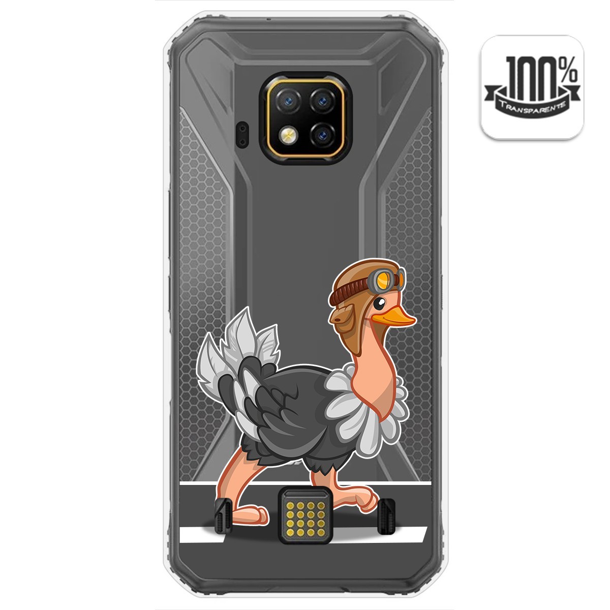 Funda Gel Transparente para Doogee S95 Pro diseño Avestruz Dibujos