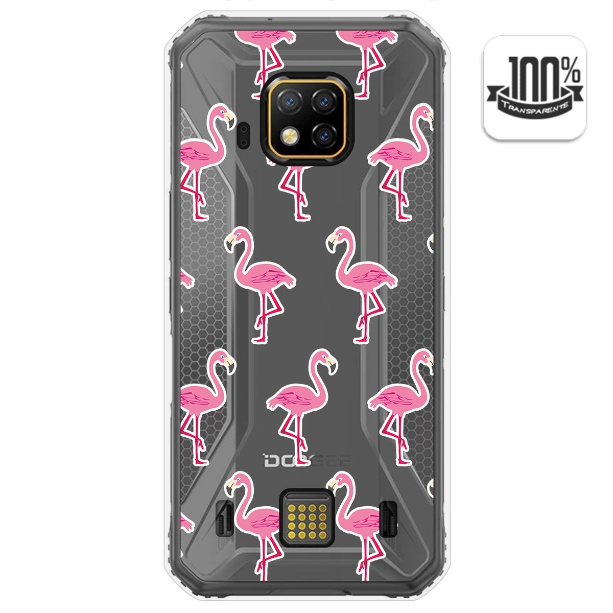 Funda Gel Transparente para Doogee S95 Pro diseño Flamenco Dibujos