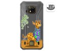 Funda Gel Transparente para Doogee S95 Pro diseño Jirafa Dibujos