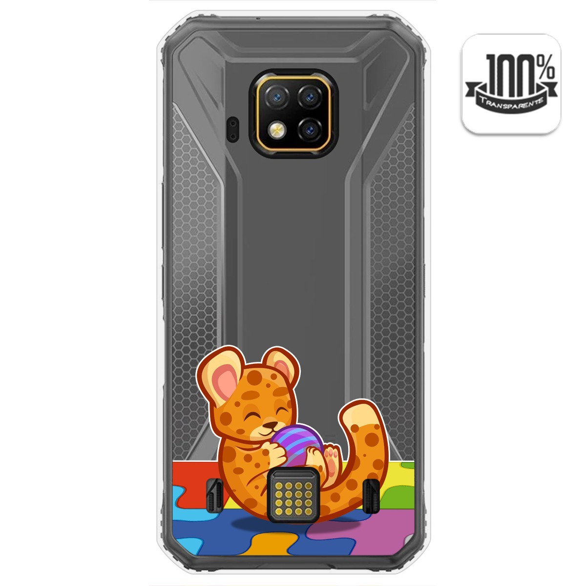 Funda Gel Transparente para Doogee S95 Pro diseño Leopardo Dibujos