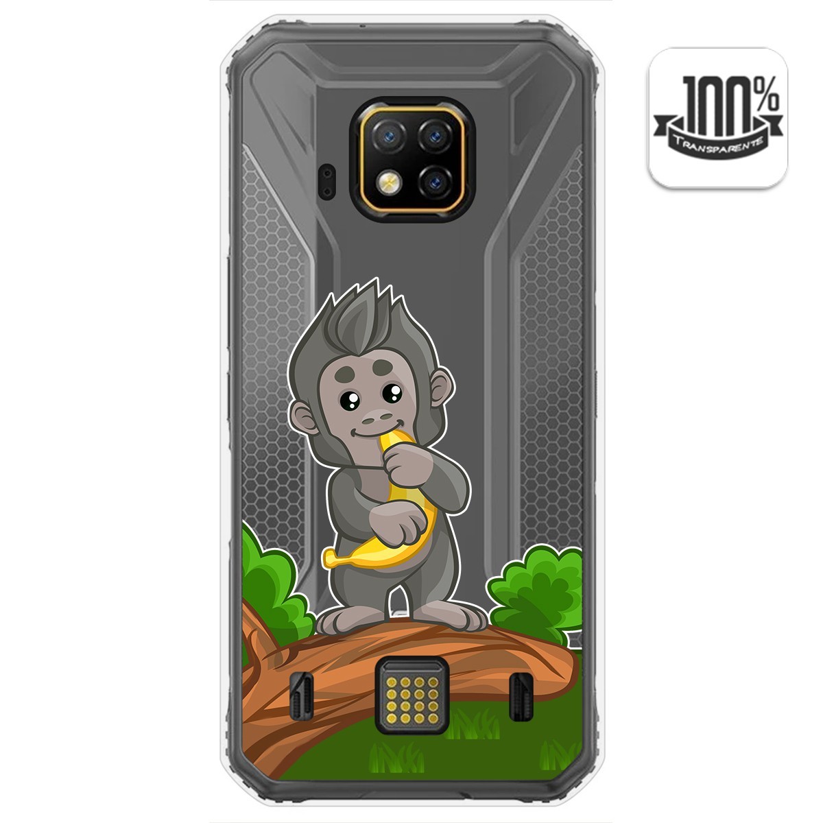 Funda Gel Transparente para Doogee S95 Pro diseño Mono Dibujos