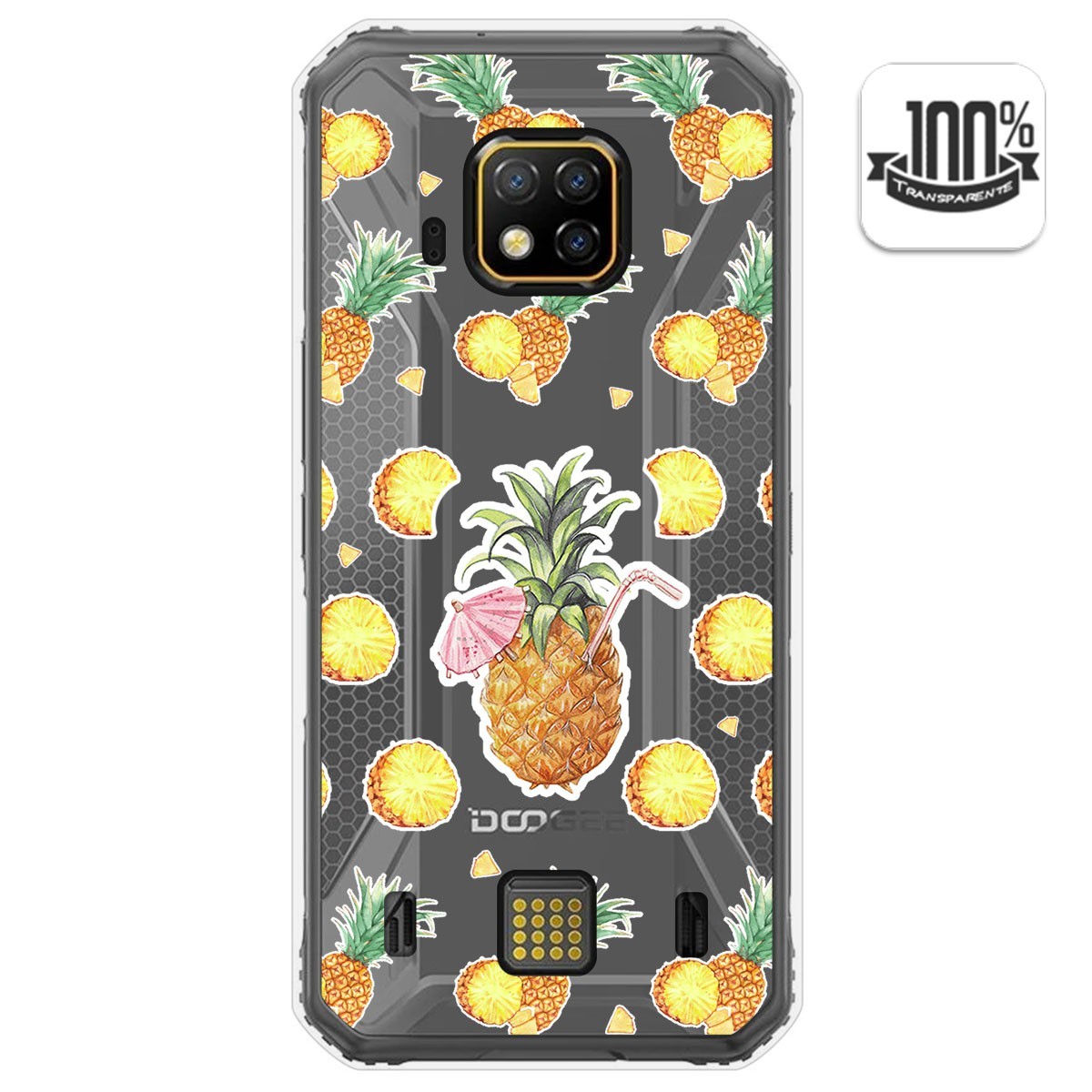 Funda Gel Transparente para Doogee S95 Pro diseño Piña Dibujos