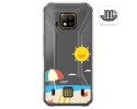 Funda Gel Transparente para Doogee S95 Pro diseño Playa Dibujos