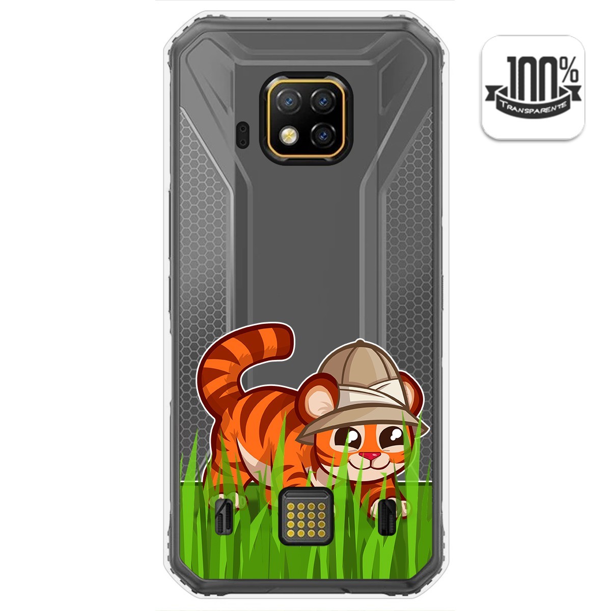 Funda Gel Transparente para Doogee S95 Pro diseño Tigre Dibujos