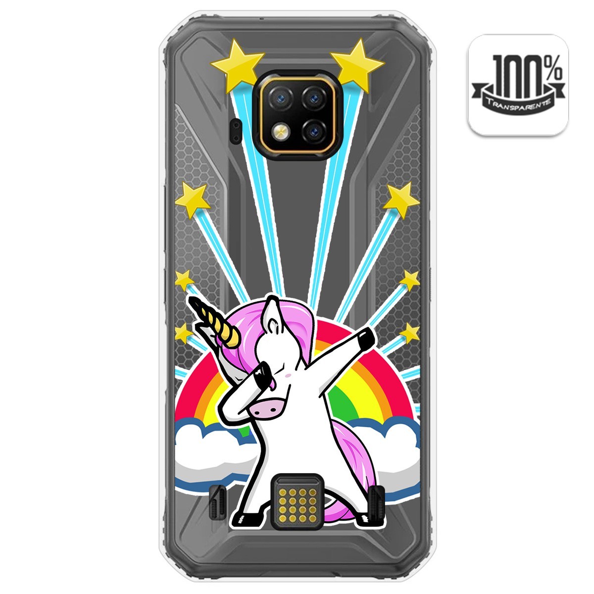Funda Gel Transparente para Doogee S95 Pro diseño Unicornio Dibujos