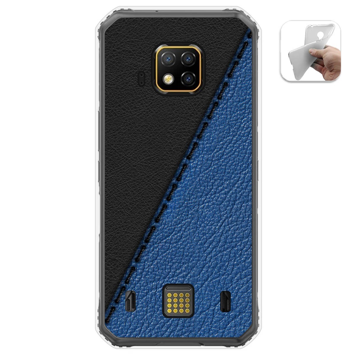 Funda Gel Tpu para Doogee S95 Pro diseño Cuero 02 Dibujos