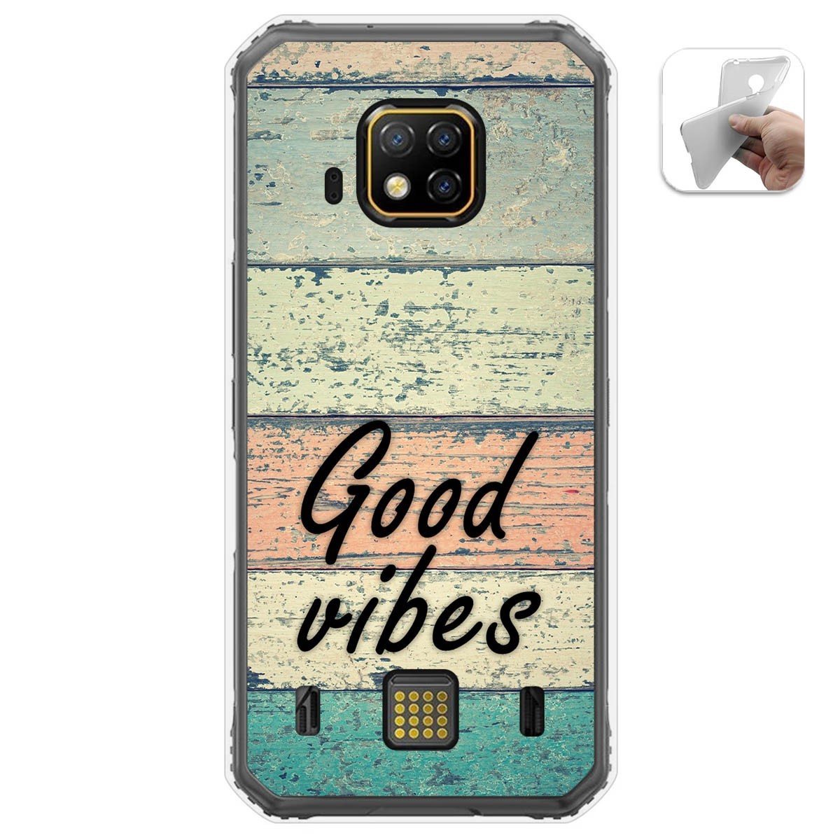Funda Gel Tpu para Doogee S95 Pro diseño Madera 01 Dibujos