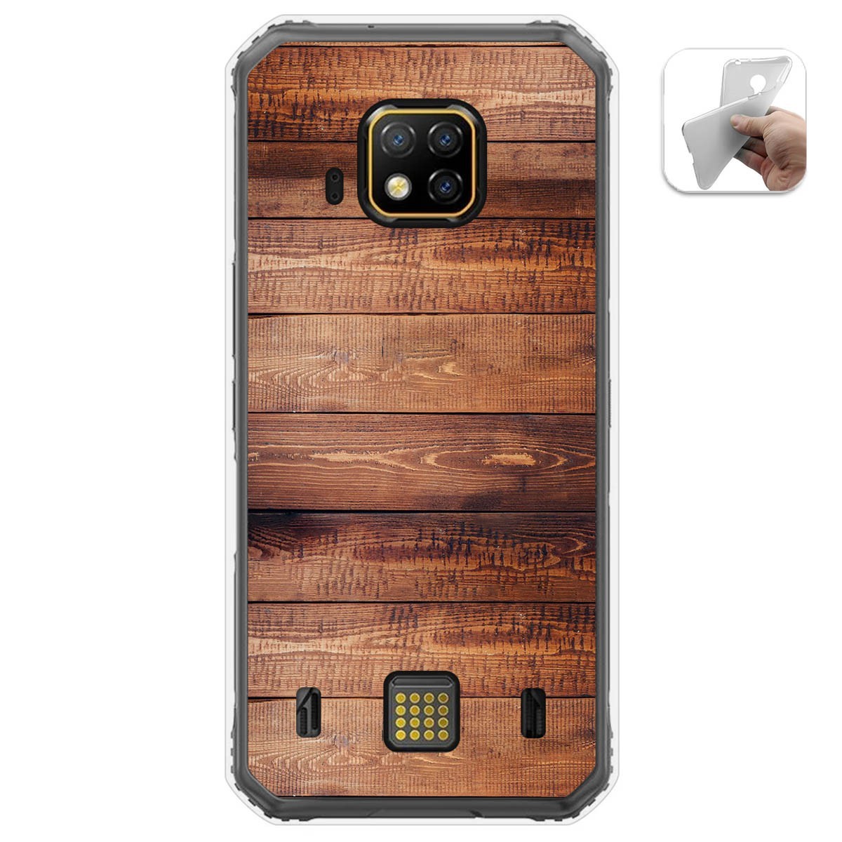 Funda Gel Tpu para Doogee S95 Pro diseño Madera 02 Dibujos