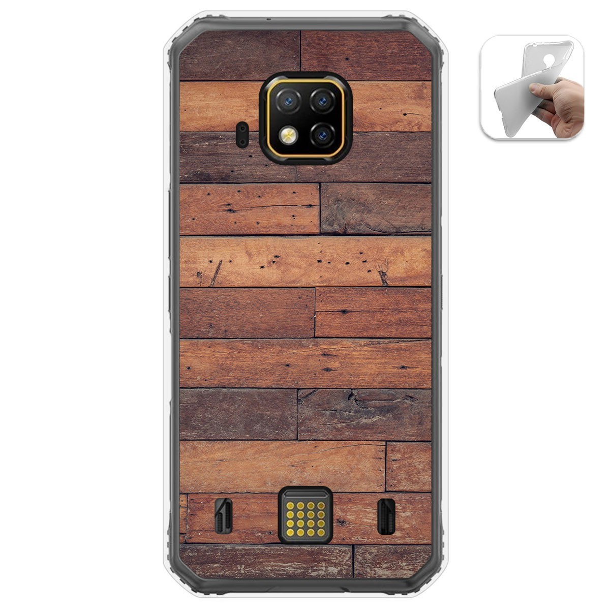 Funda Gel Tpu para Doogee S95 Pro diseño Madera 03 Dibujos
