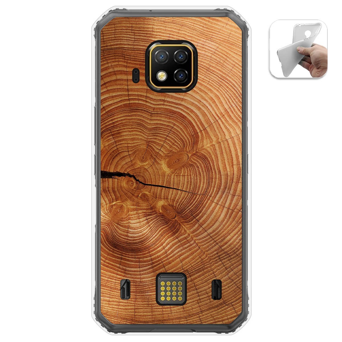 Funda Gel Tpu para Doogee S95 Pro diseño Madera 04 Dibujos