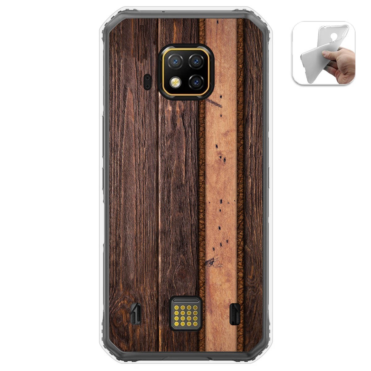 Funda Gel Tpu para Doogee S95 Pro diseño Madera 05 Dibujos